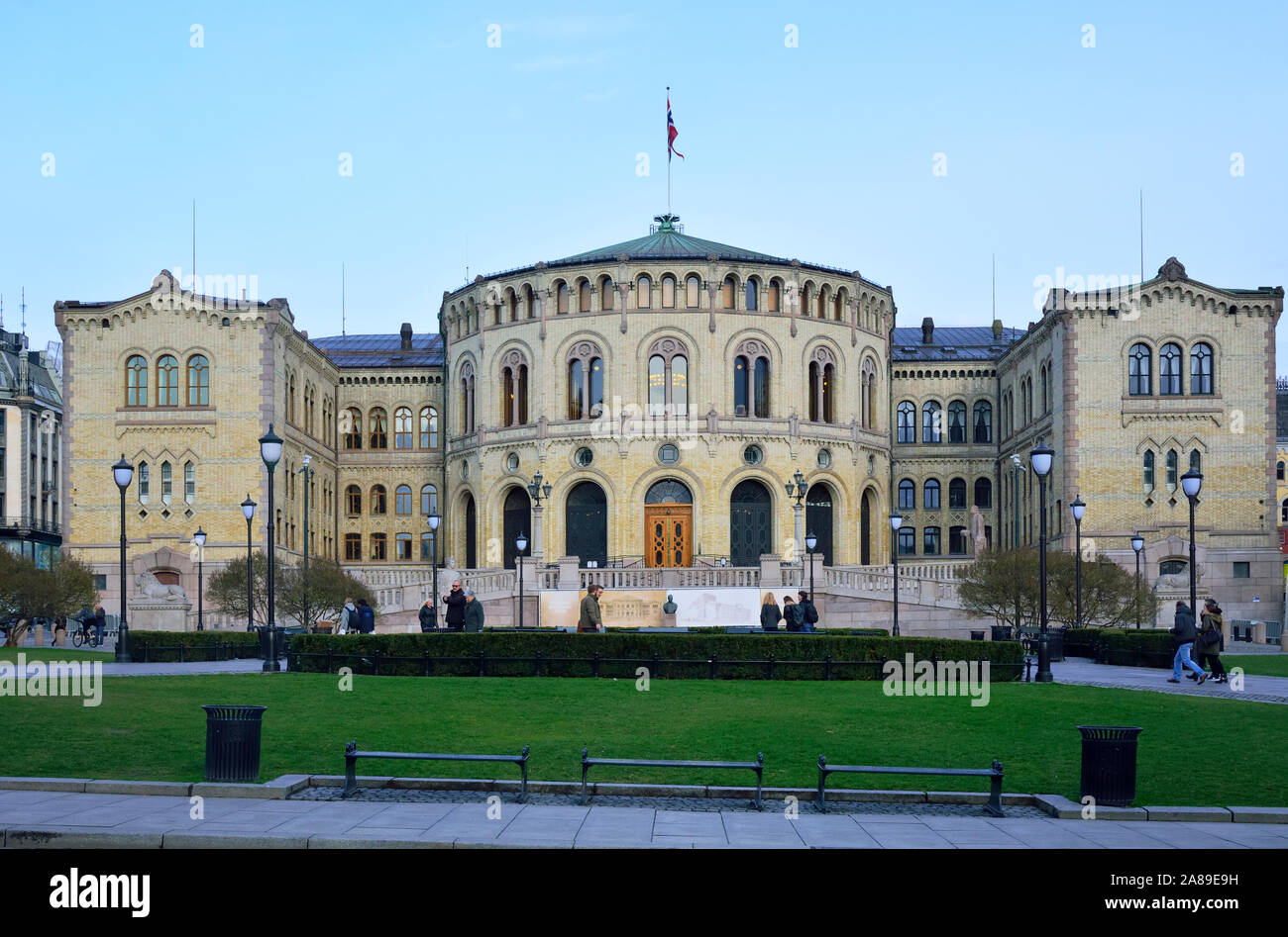 The Parliament (Stortinget). Oslo, Norway Stock Photo