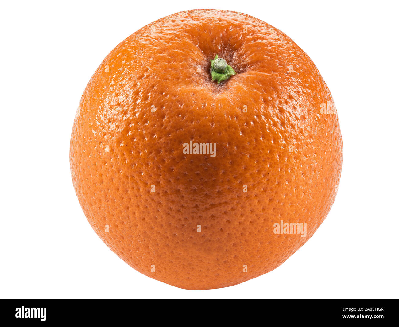 Smooth Skinned Orange Isolated On White Background With Copy Space For