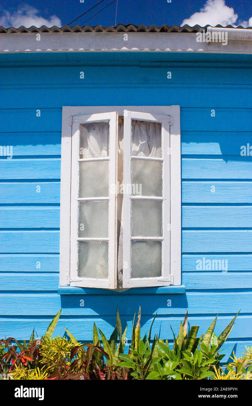 Colourful architecture, cottage, Barbados Caribbean Stock Photo Alamy