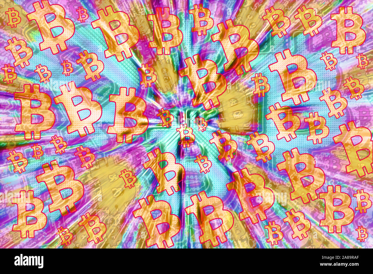 An abstract Bitcoin symbol background image Stock Photo - Alamy
