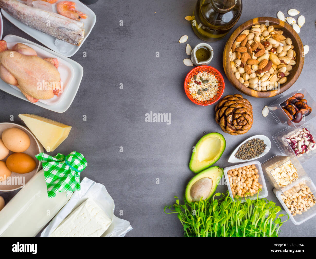 Healthy Diet foods that are a rich source of proteins, includes meat