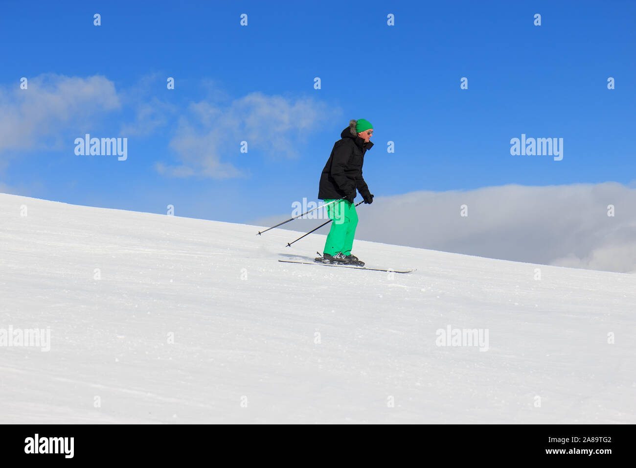 Man on the ski Stock Photo - Alamy