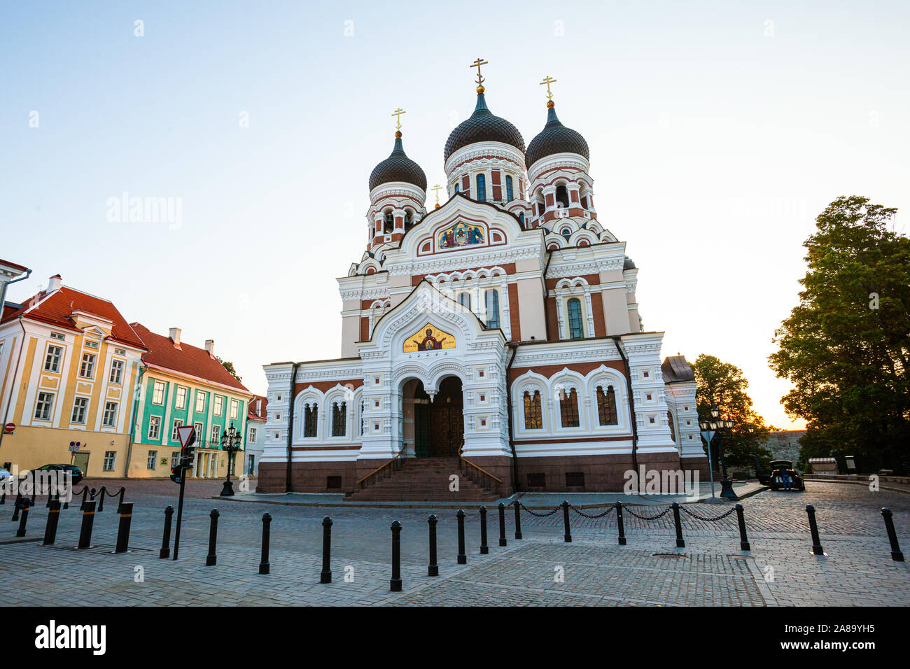 The orthodox Alexander Nevsky Cathedral in Tallinn, Estonia Stock Photo