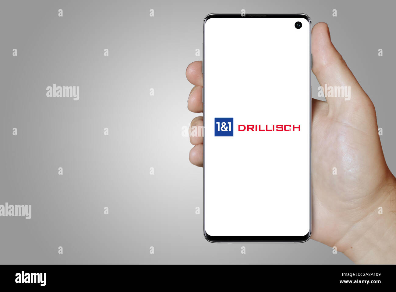 Logo Of Public Company 1 1 Drillisch Displayed On A Smartphone Grey Background Credit Pixduce Stock Photo Alamy