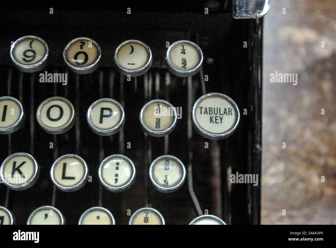 Detail of manual typewriter keys Stock Photo Alamy
