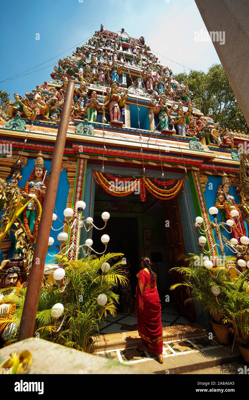 Indian people at Sri Circle Maramma Temple in Bangalore, Karnataka, India Stock Photo