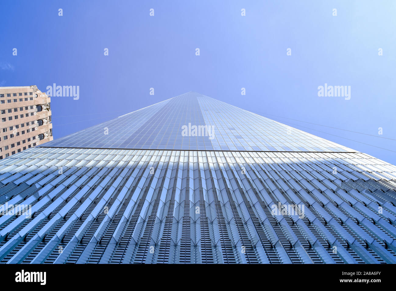 Manhattan financial district buildings on a sunny day. Architecture and ...