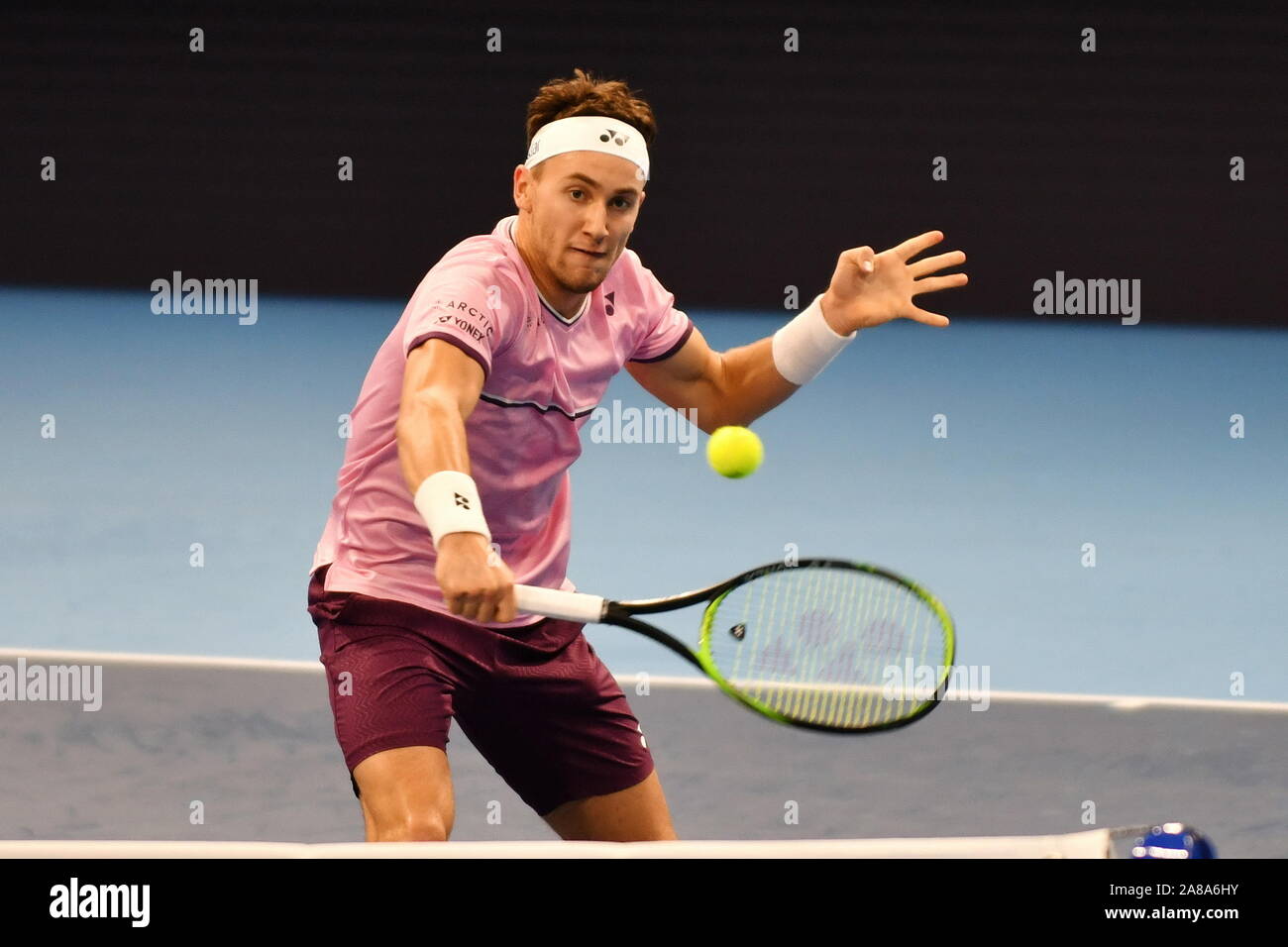Italy. 5th Nov, 2019. casper ruudduring Next Gen ATP - Tournament Round - Casper Ruud vs Miomir KecmanoviÃ„"", Tennis Internationals in Milan, Italy, 05 - LPS/Alessio Tarpini Credit: