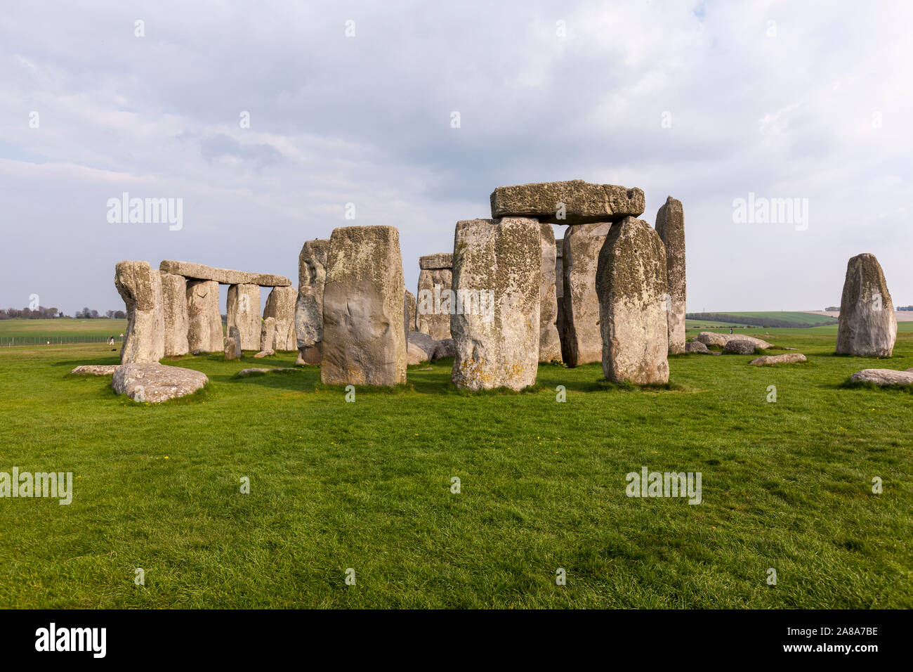 Stonehenge,  a ring of standing stones, prehistoric monument, Wiltshire, England, UK Stock Photo