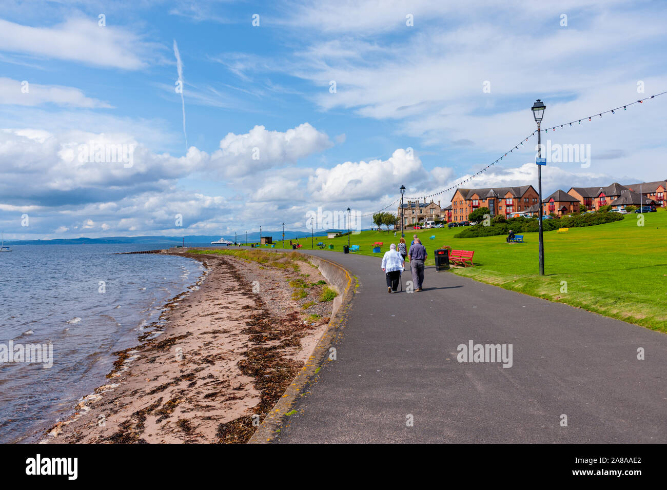 The seafront at Largs, North Ayrshire, Scotland Stock Photo