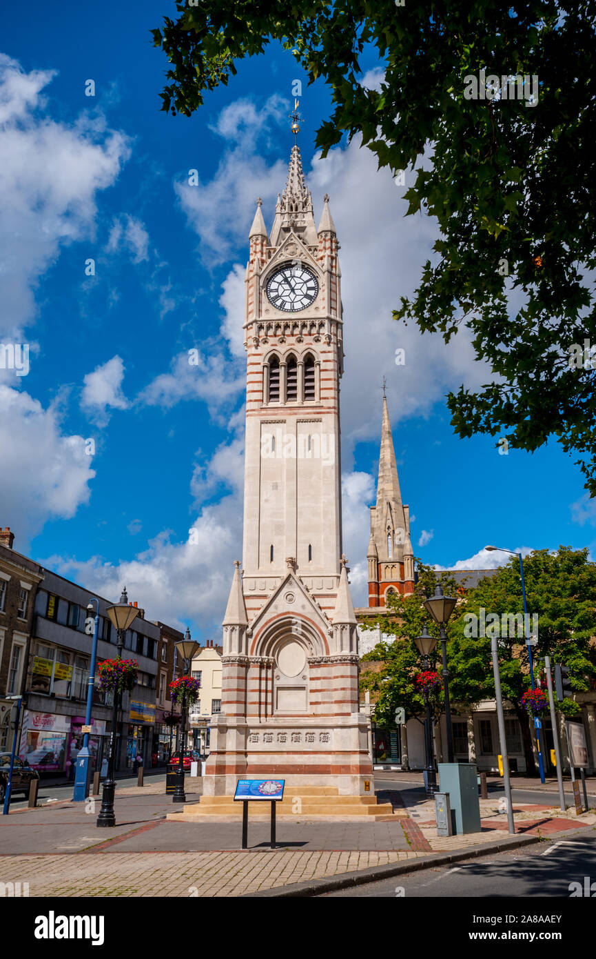 The Jubilee Clock Tower, Milton Road Gravesend Stock Photo