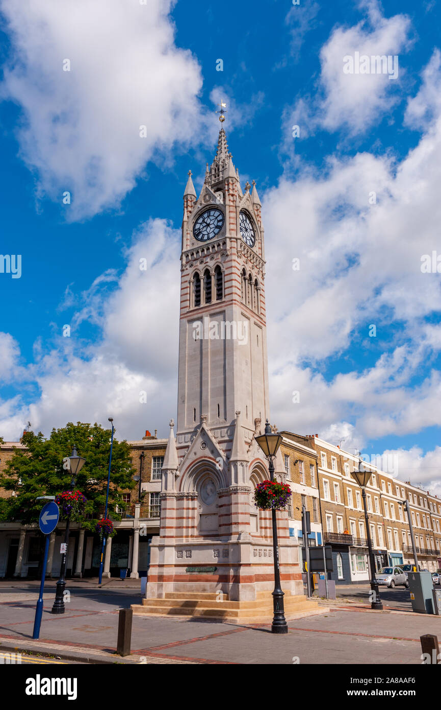 The Jubilee Clock Tower, Milton Road Gravesend Stock Photo