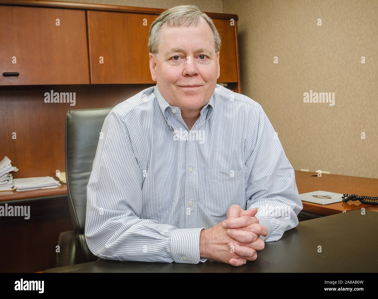 Mark Bostick, president of Comcar Industries, is pictured at the company headquarters, April 16, 2015, in Auburndale, Florida. Stock Photo