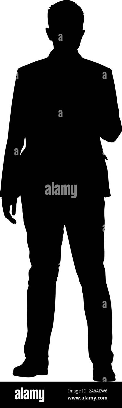 Black silhouette of a walking man on a white background Stock Vector ...