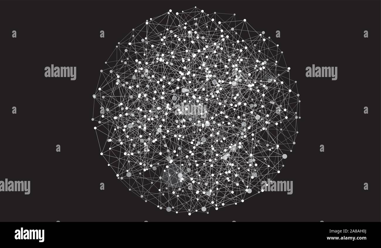 Digital abstract background. Blockchain structure. Vector Illustration ...