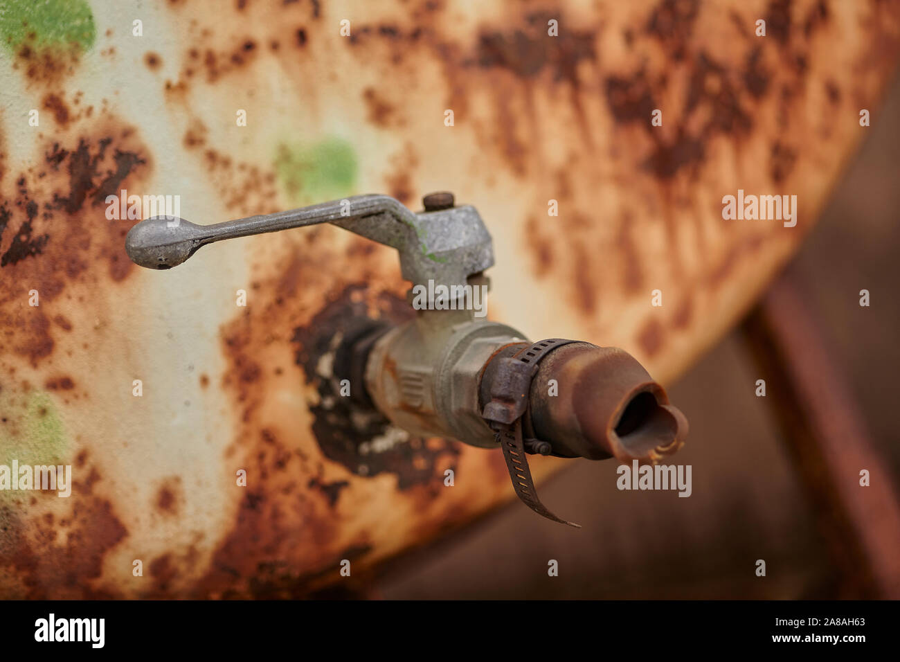 Old rusty faucet corroded by weather Stock Photo Alamy