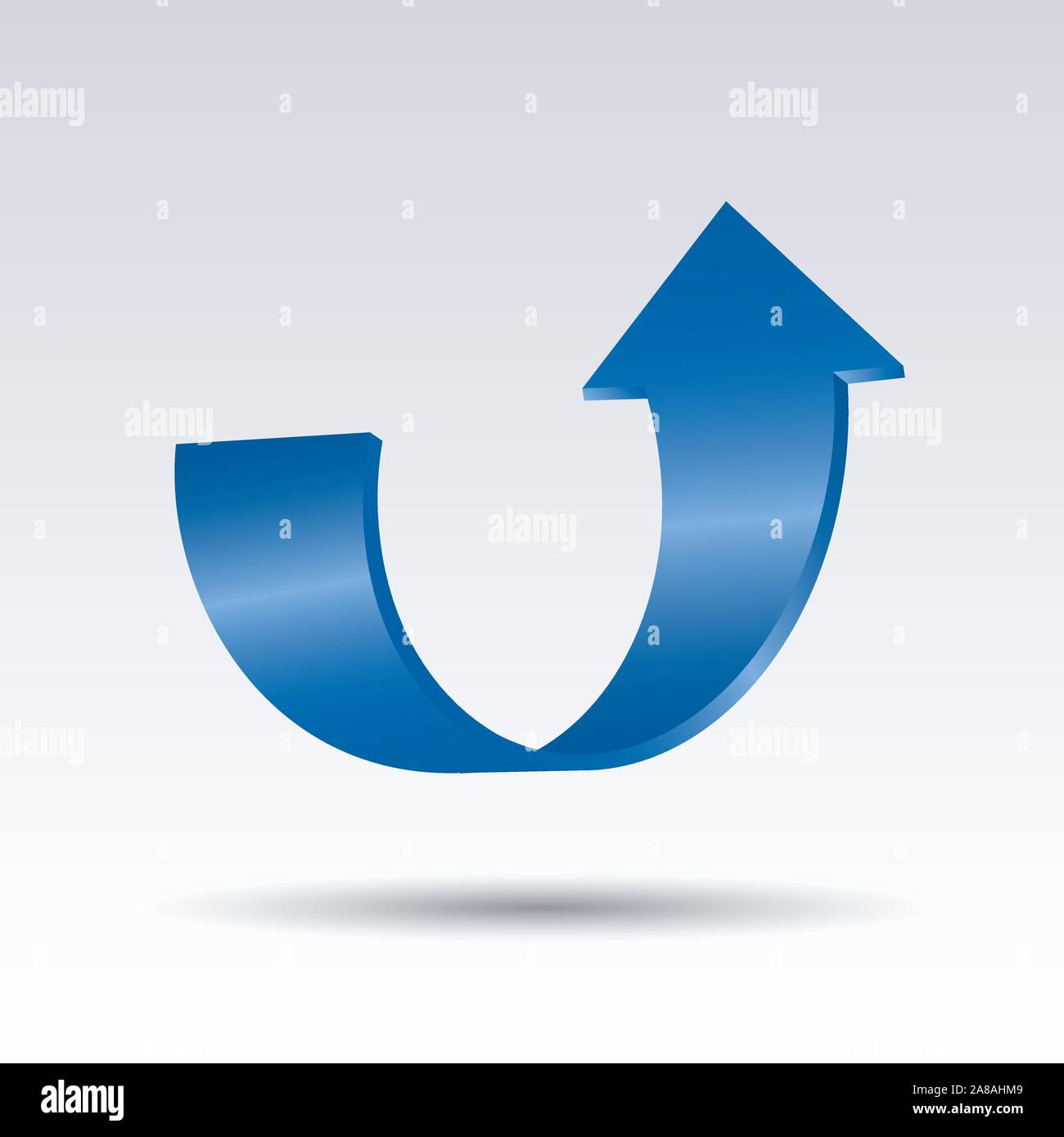 Blue vector arrows 3d. Graphic element for web and design. Outline illustration. Stock Vector