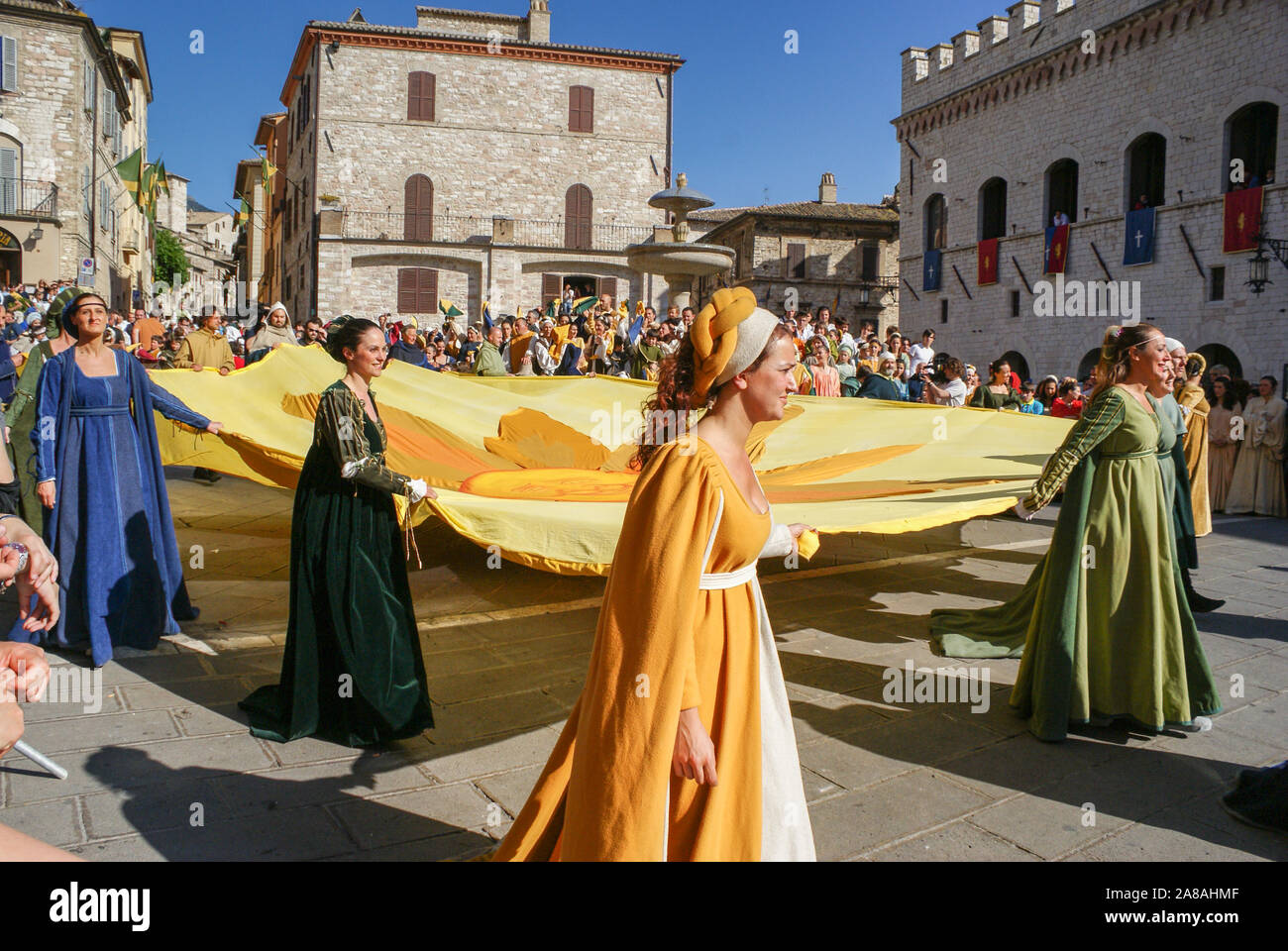 Calendimaggio 2009 - Mittelalterliches Fest in Assisi, Italien, Europa Stock Photo