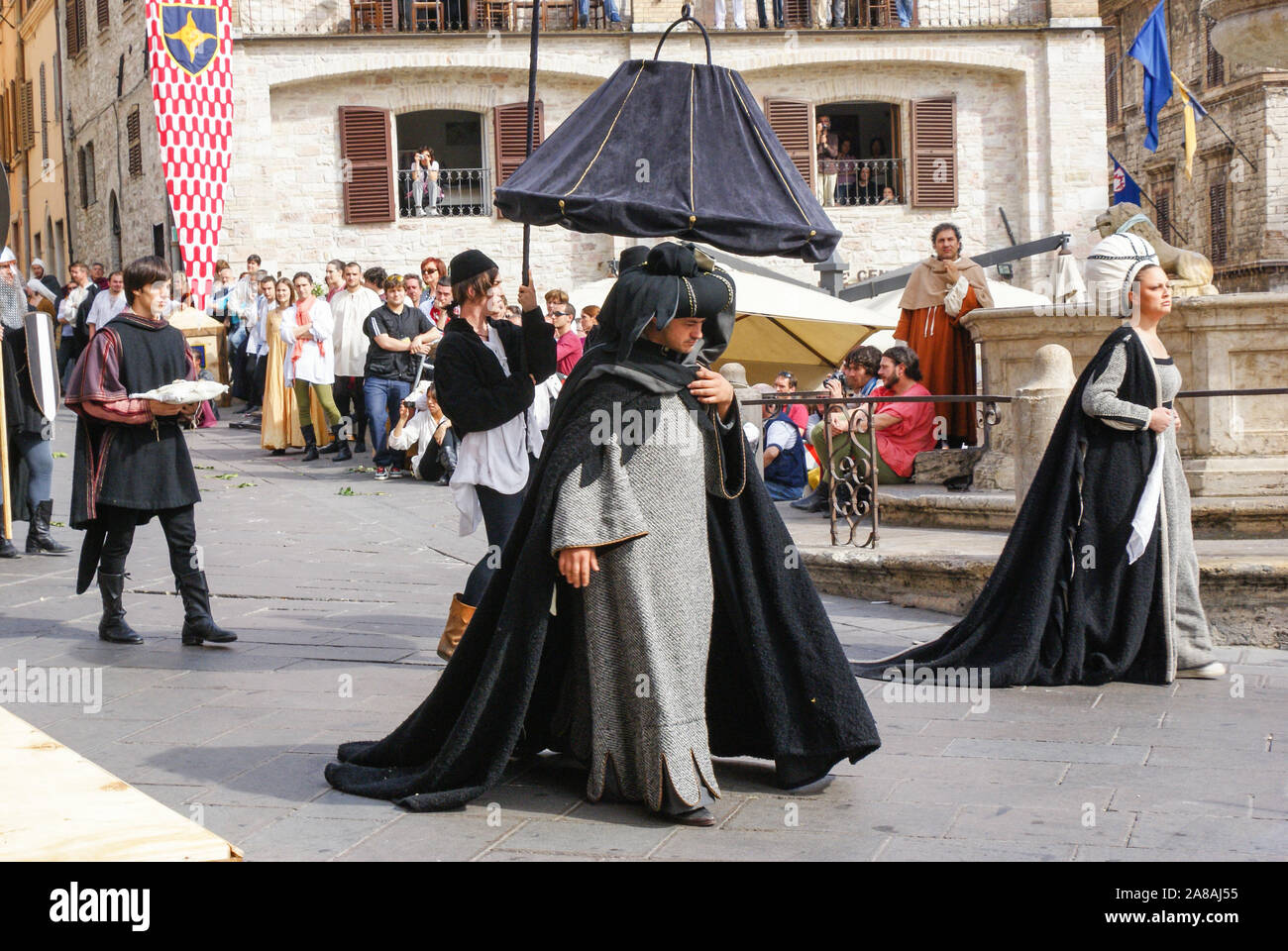 Calendimaggio 2009 - Mittelalterliches Fest in Assisi, Italien, Europa Stock Photo