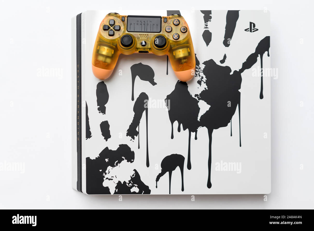 KIEV, UKRAINE - November 07, 2019: Death Stranding Limited Edition PS4  Pro.Sony PlayStation 4 Game Console and Controllers Editorial Photo - Image  of games, game: 163341231