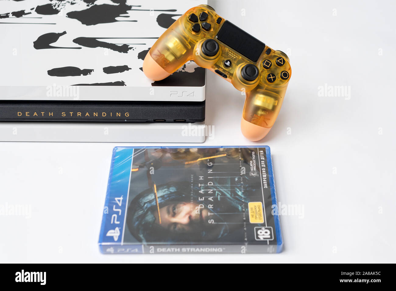 KIEV, UKRAINE - November 07, 2019: Death Stranding Limited Edition PS4 Pro.  Sony PlayStation 4 game console of the eighth generation, game box and  Stock Photo - Alamy