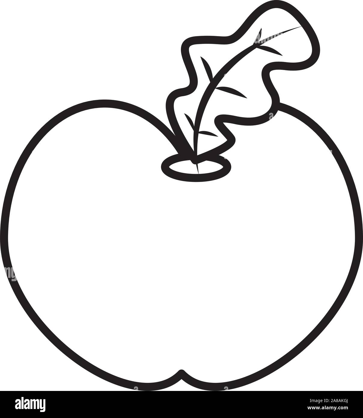 apple fresh fruit nature icon Stock Vector Image & Art - Alamy