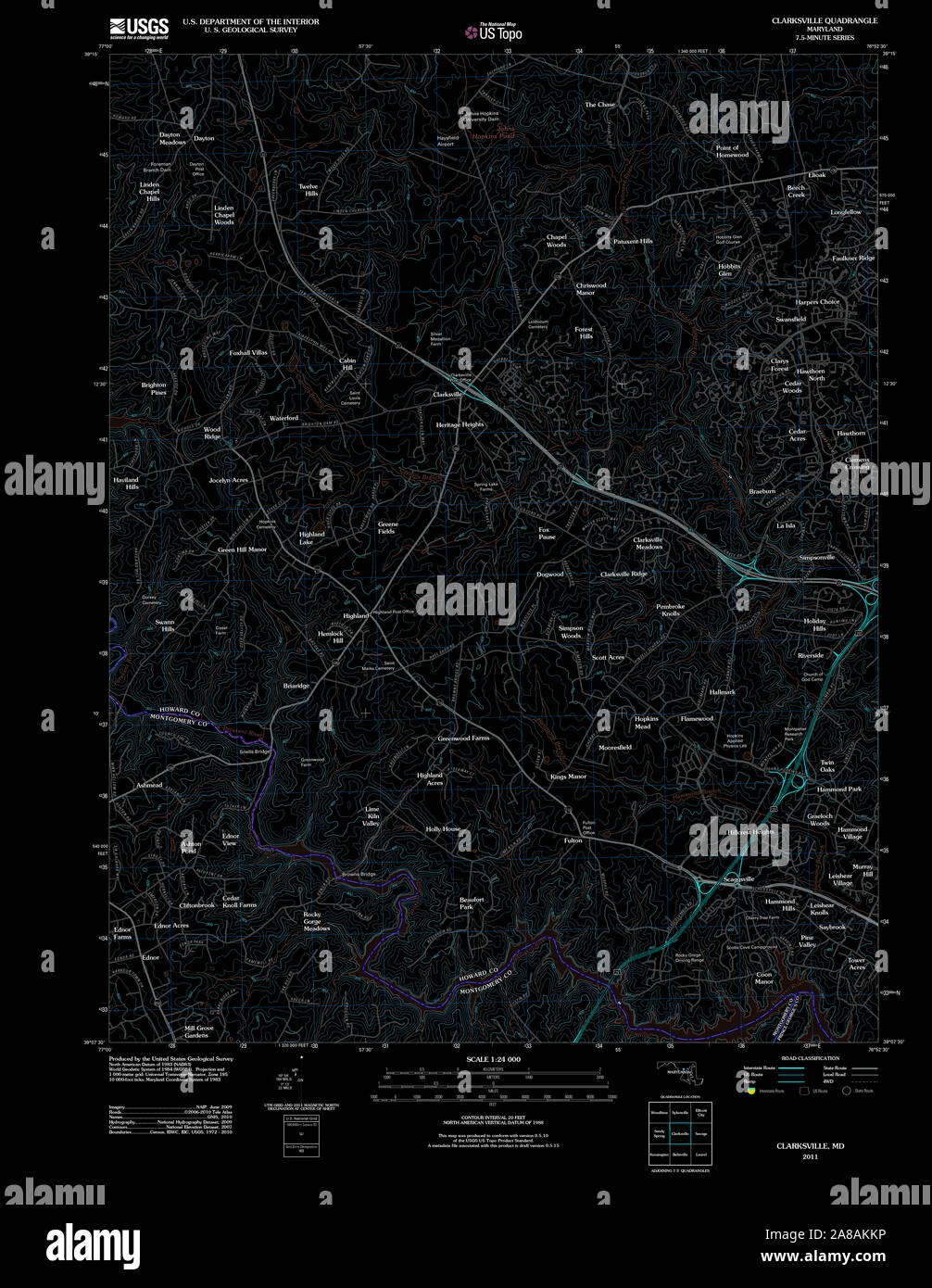 Map of clarksville hires stock photography and images Alamy