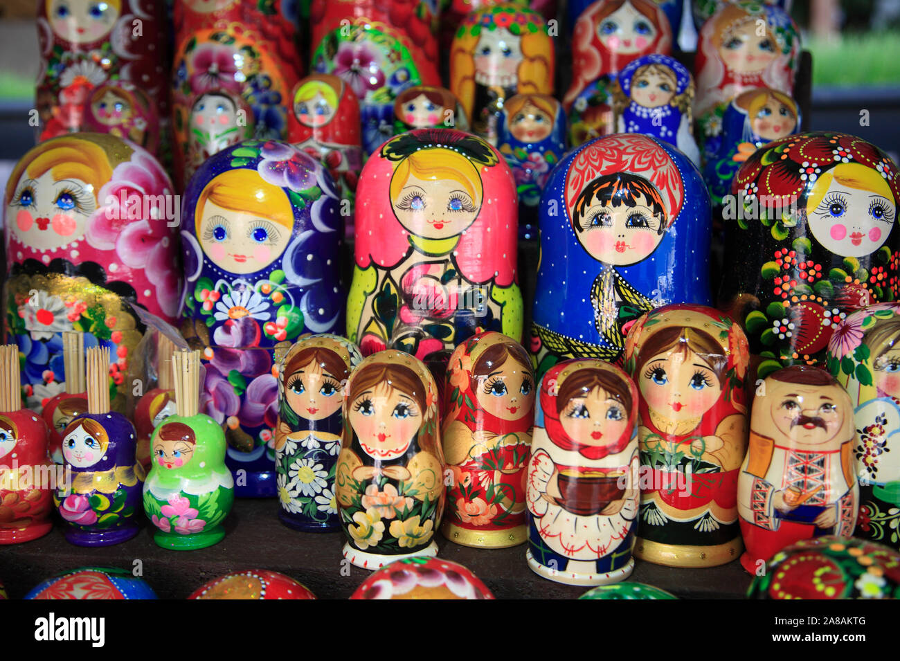 Souvenirs in a Shop at market square Rynok, Lviv, Ukraine Stock Photo ...