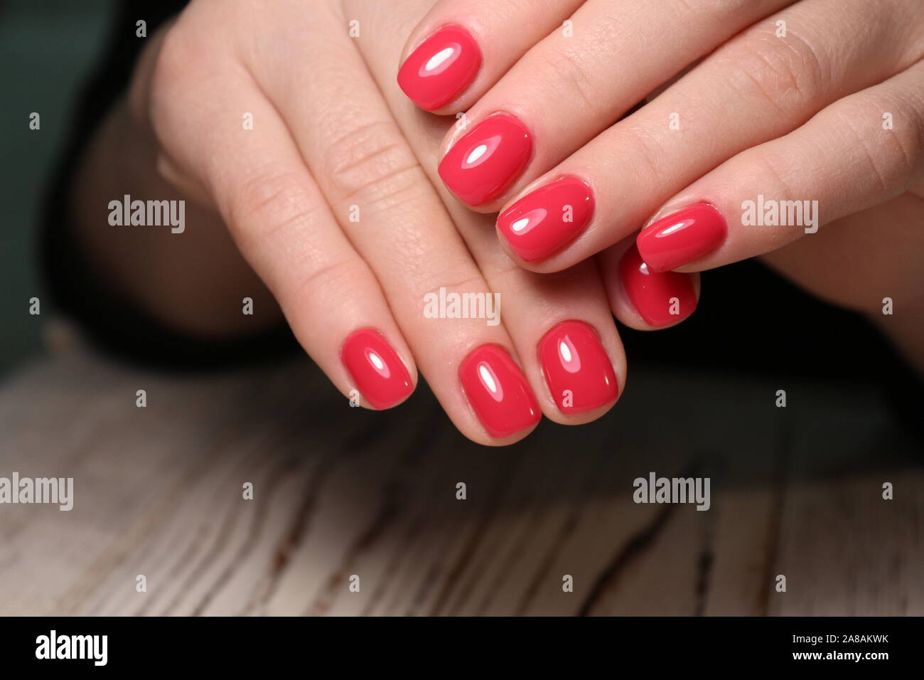 Closeup photo of a beautiful female hands with elegant manicure Stock ...