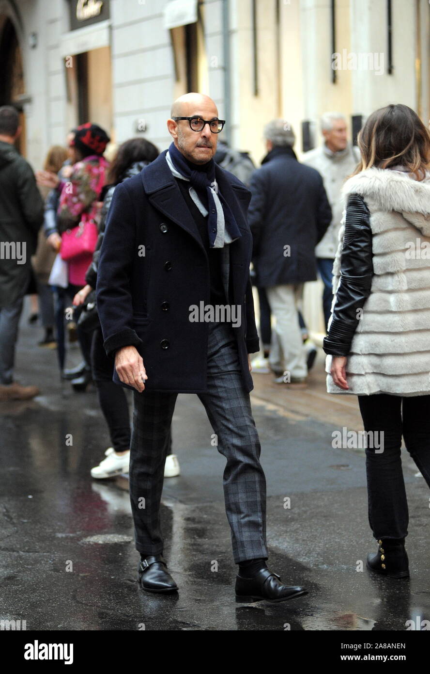 Exclusive Special Fee Milan Italy 7th Nov 2019 Stanley Tucci Makes A Documentary Film For