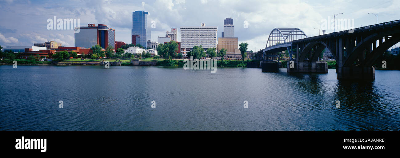 Buildings on the waterfront, Little Rock, Arkansas, USA Stock Photo