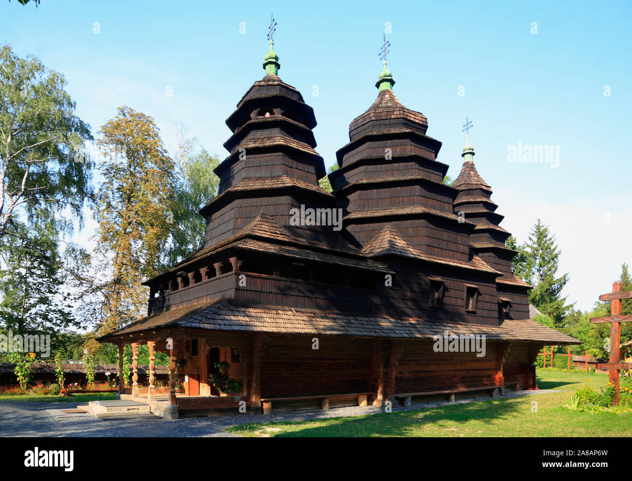 Open air museum of Folk Architecture and Rural Life,  Lviv, Ukraine Stock Photo