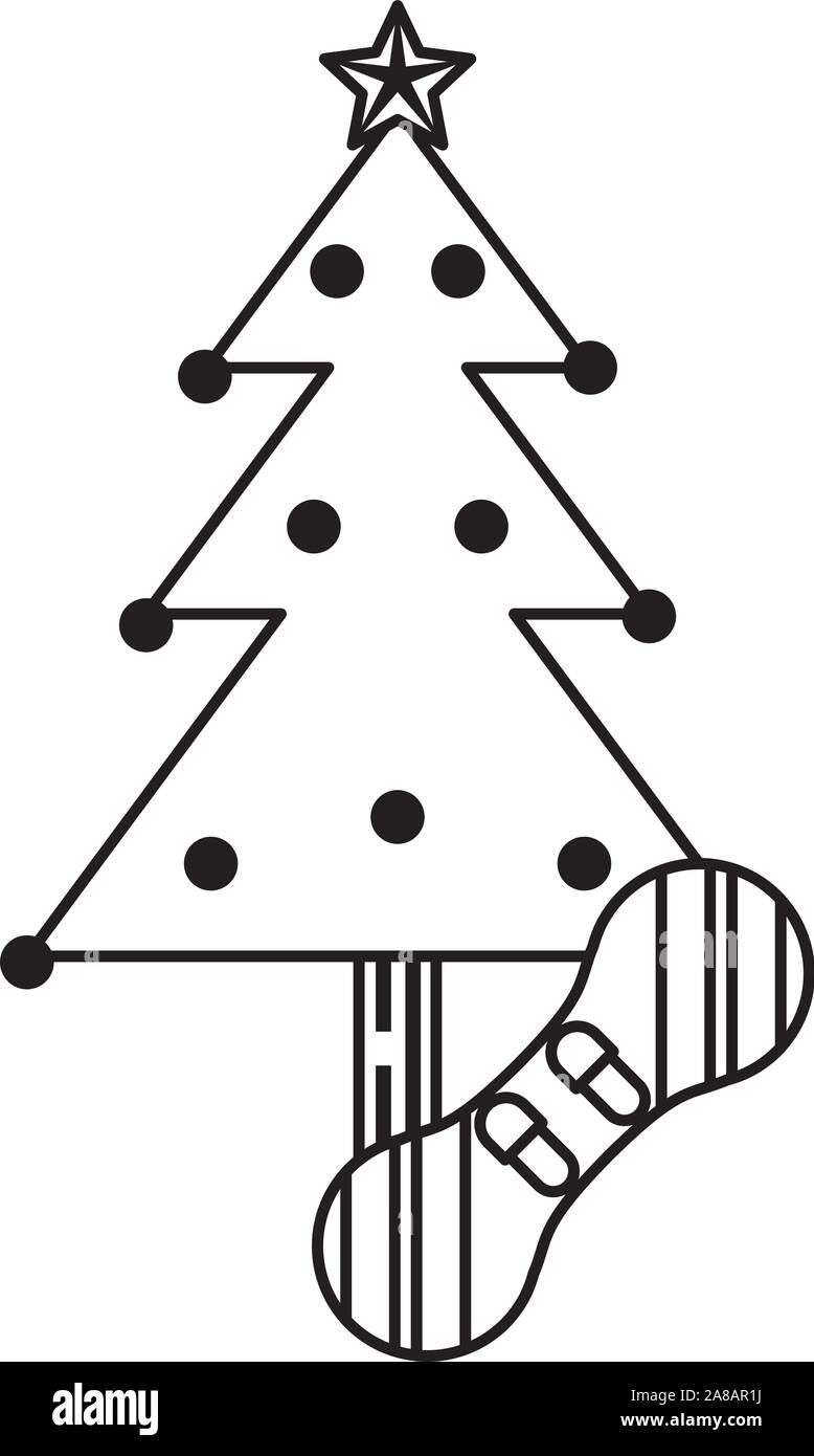 merry christmas pine tree icon Stock Vector Image & Art - Alamy