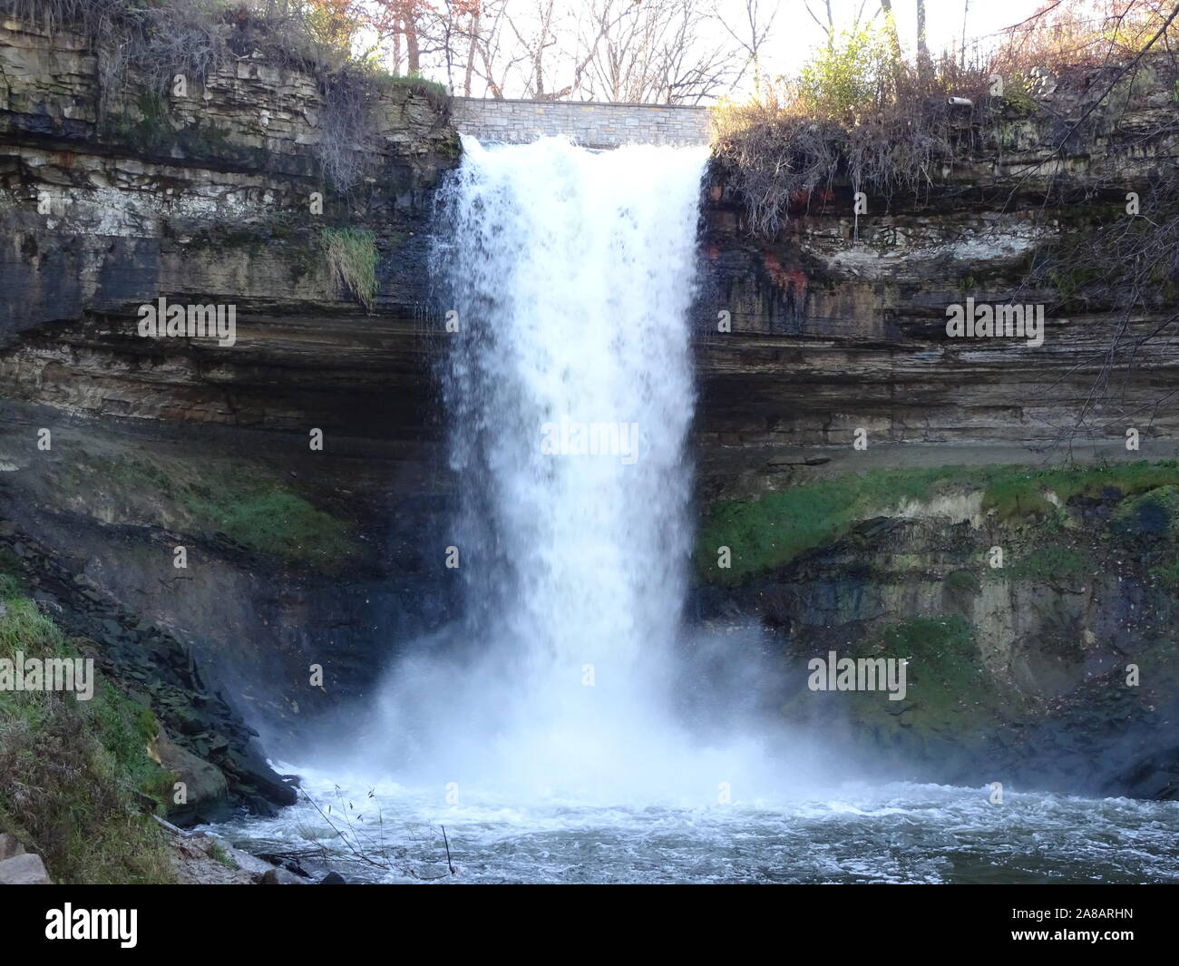 Minnehaha Falls in Minneapolis Stock Photo
