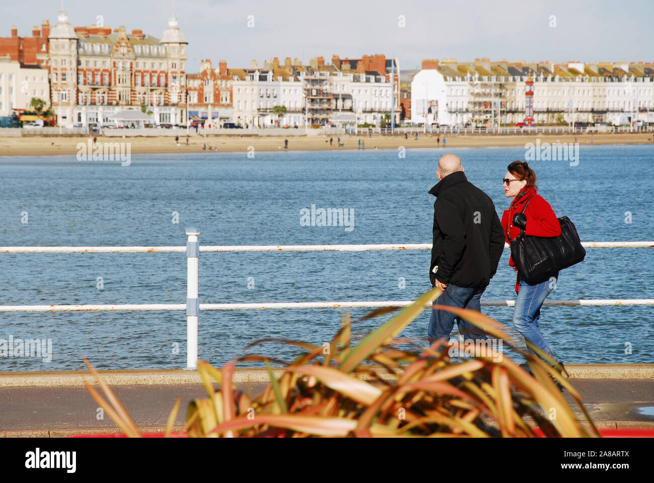 Weymouth. 7th November 2019. UK Weather. Weymouth is busy in the