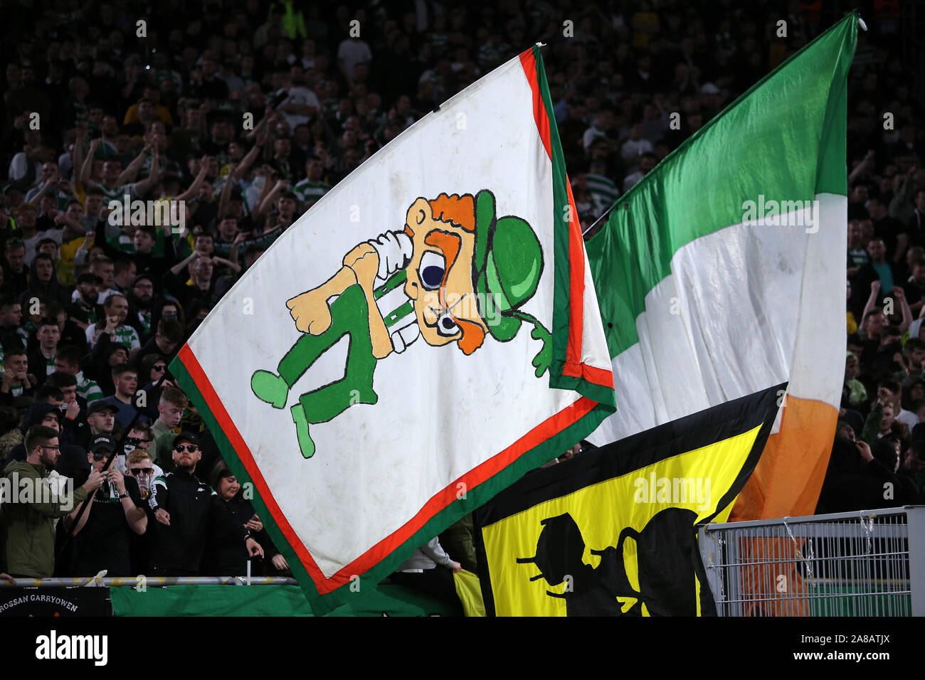 Rome Italy 07th Nov 19 Rome Italy November 07 19 Flags And Smoke From Celtic Fc Fans During The Uefa Europa League Group E Soccer Match Between Ss Lazio And Celtic Rome Italy 07th Nov 19 Rome Italy November 07 19 Flags And Smoke From Celtic Fc Fans During The Uefa Europa League Group E Soccer Match Between Ss Lazio And Celtic