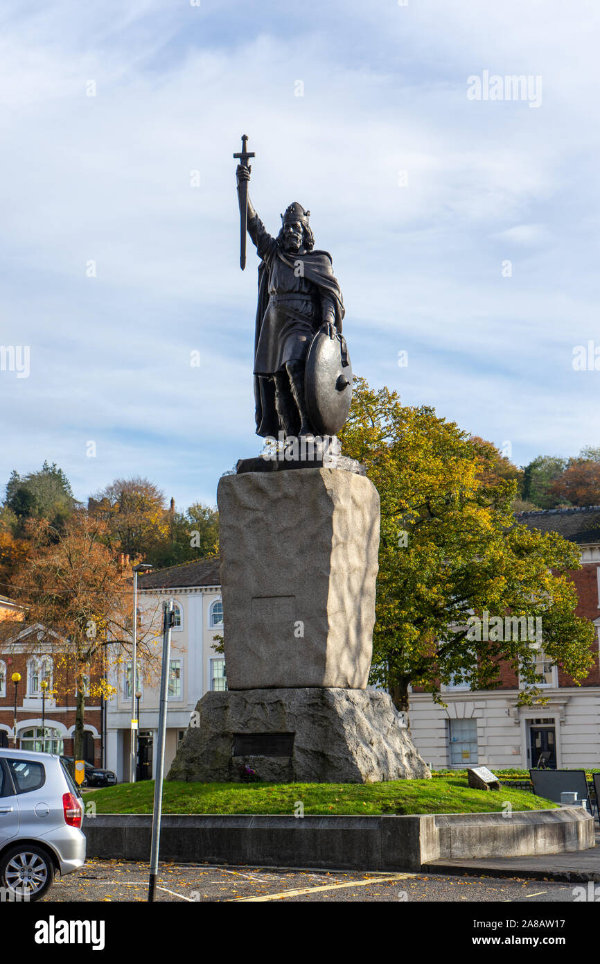 The statue of King Alfred In Winchester, Hampshire, UK Stock Photo