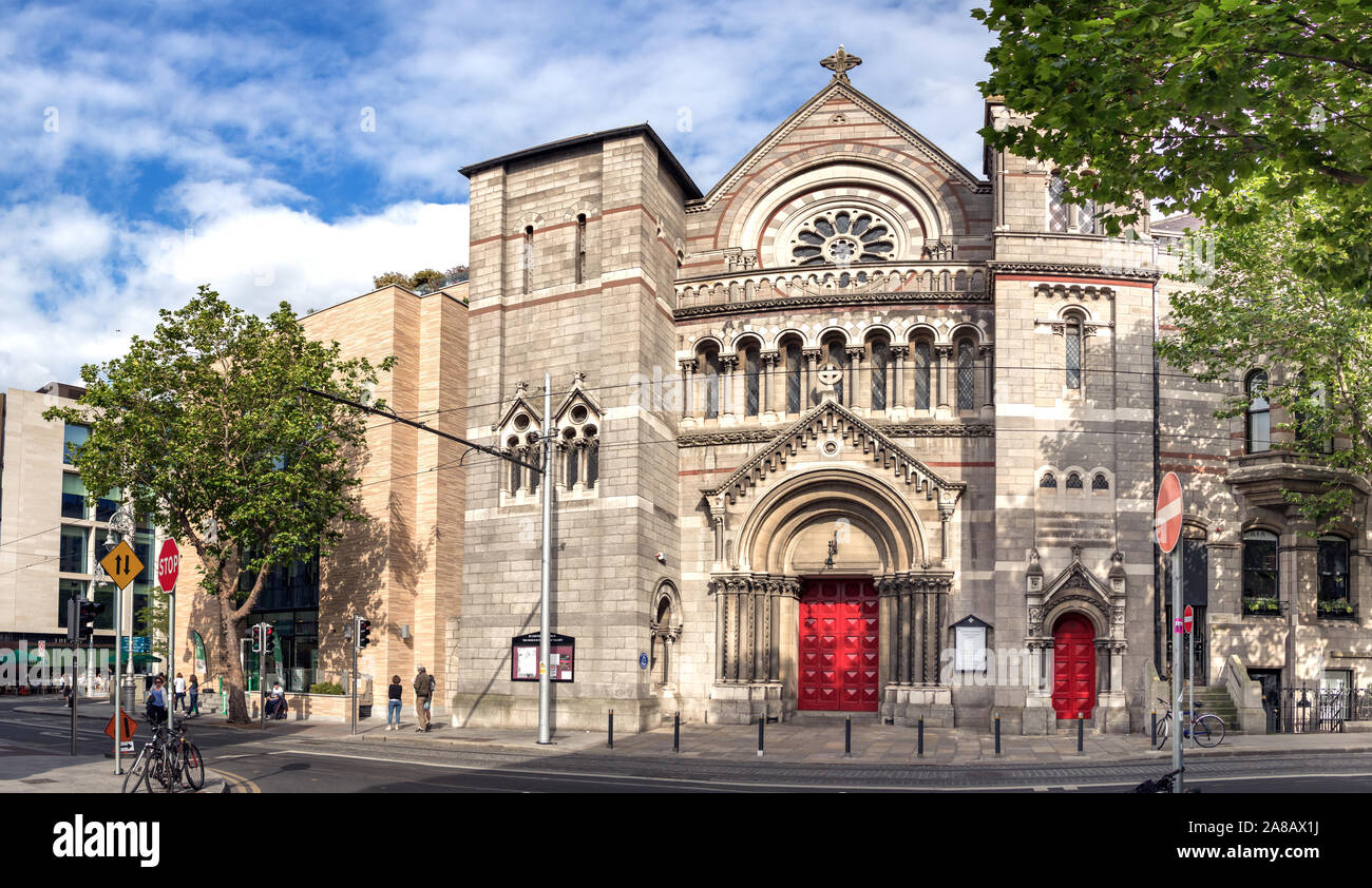 Facade of the St Ann, Anglican church of Ireland , Dublin. Stock Photo