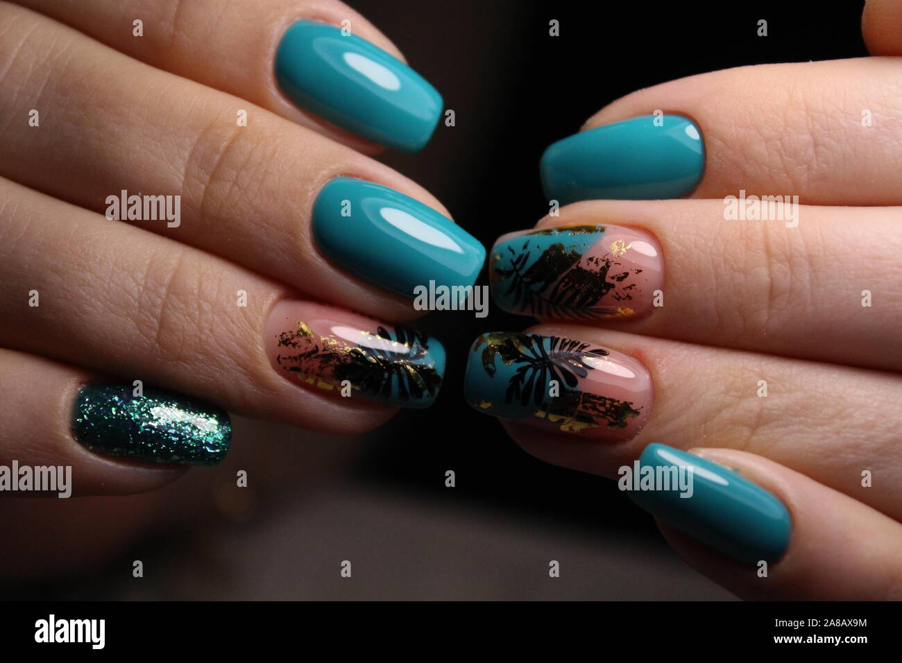 Closeup photo of a beautiful female hands with elegant manicure Stock ...