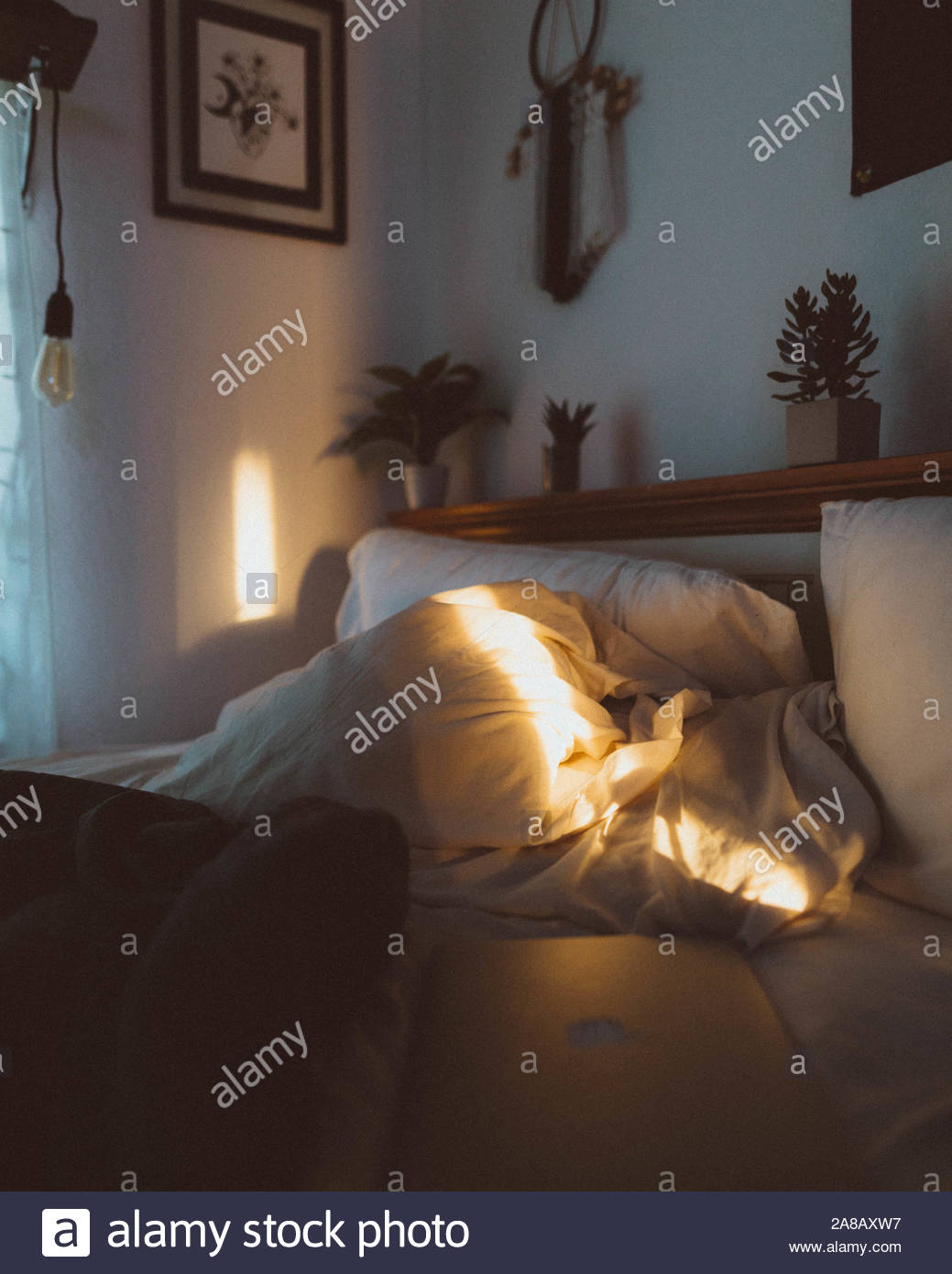 Ipad Pillow And Blanket On Bed Stock Photo 332154851 Alamy