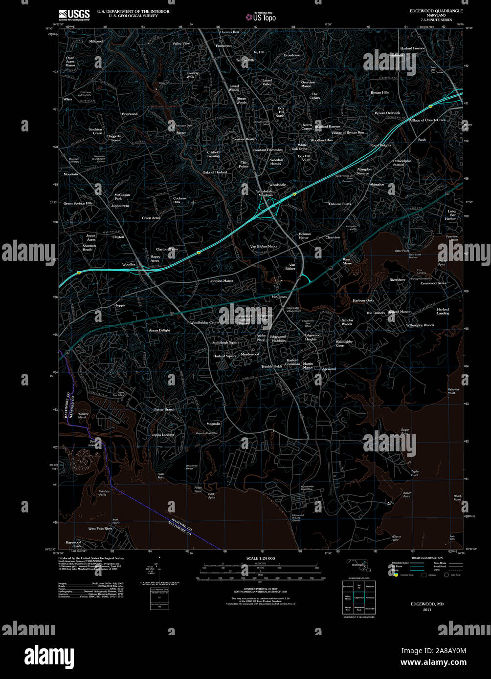 Map of edgewood hires stock photography and images Alamy