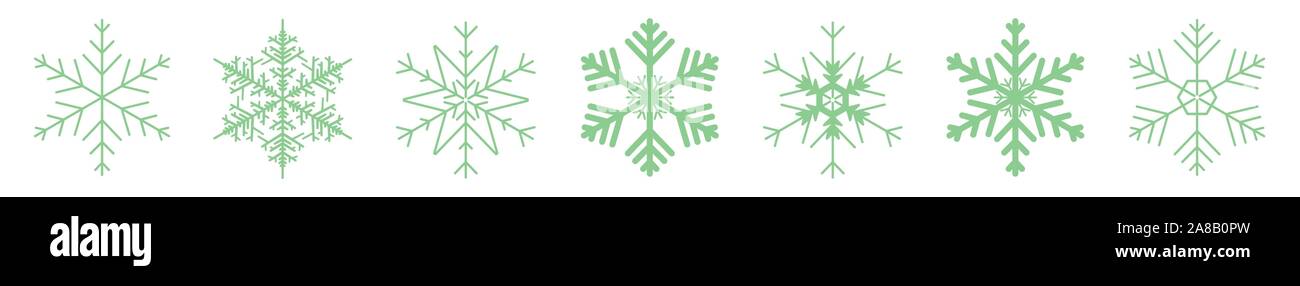 Snowflake Icon Green | Snowflakes | Ice Crystal Winter Symbol ...