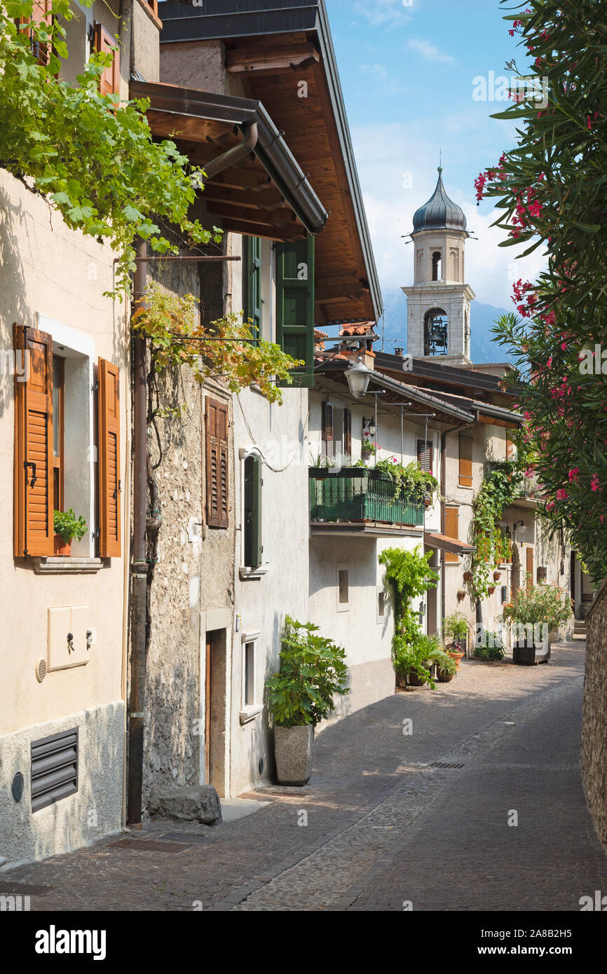 Limone sul Garda - The little aisle on the old Town. Stock Photo