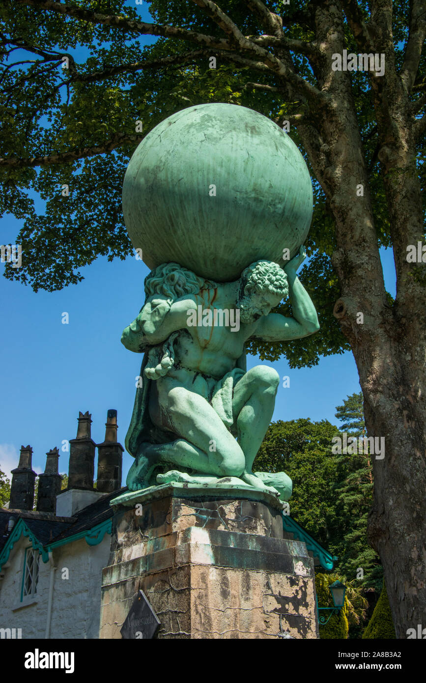 Sculpture by Jonah Jones at Portmeirion village, Wales. UK Stock Photo