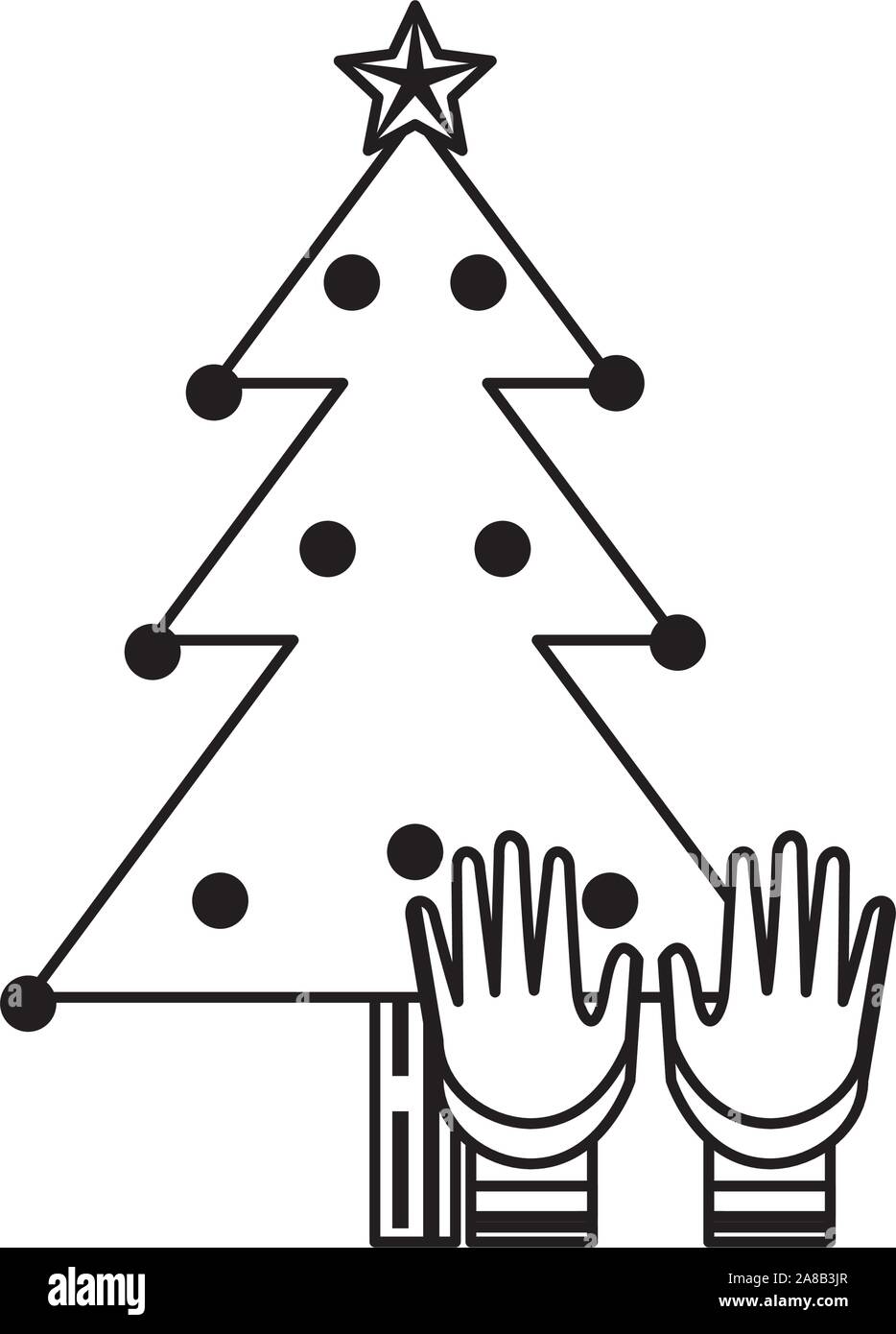 merry christmas pine tree icon Stock Vector Image & Art - Alamy