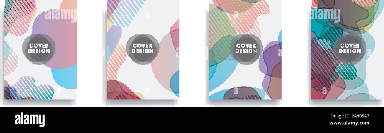 Dynamic style banner design set with fluid orange gradient elements Stock Vector