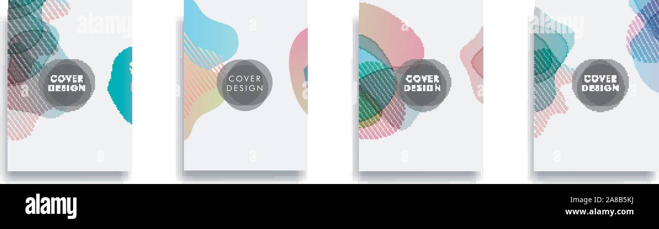 Dynamic style banner design set with fluid orange gradient elements Stock Vector