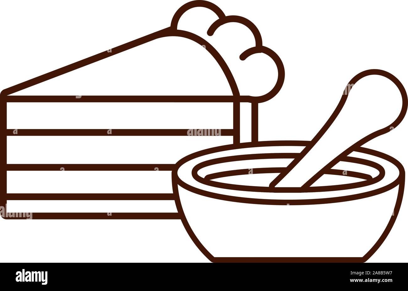 delicious sweet cake portion icon Stock Vector Image & Art - Alamy