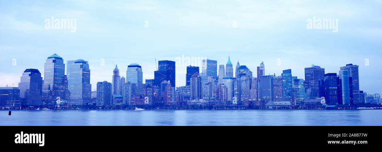 Skyscrapers at the waterfront, Manhattan, New York City, New York State, USA Stock Photo