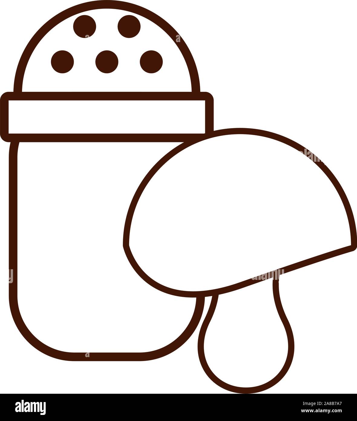 salt shaker utensil isolated icon Stock Vector Image & Art Alamy